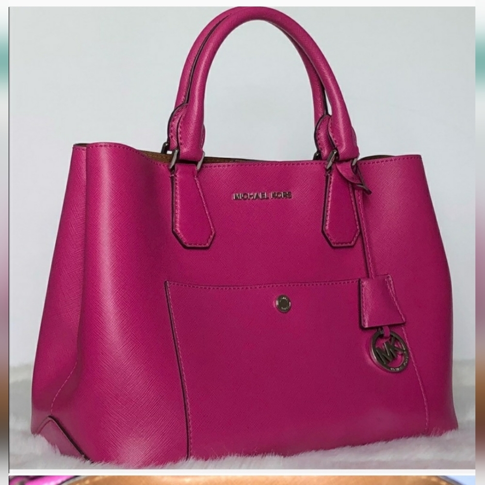 Michael kors magenta satchel